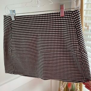 Urban Outfitters black plaid mini skirt